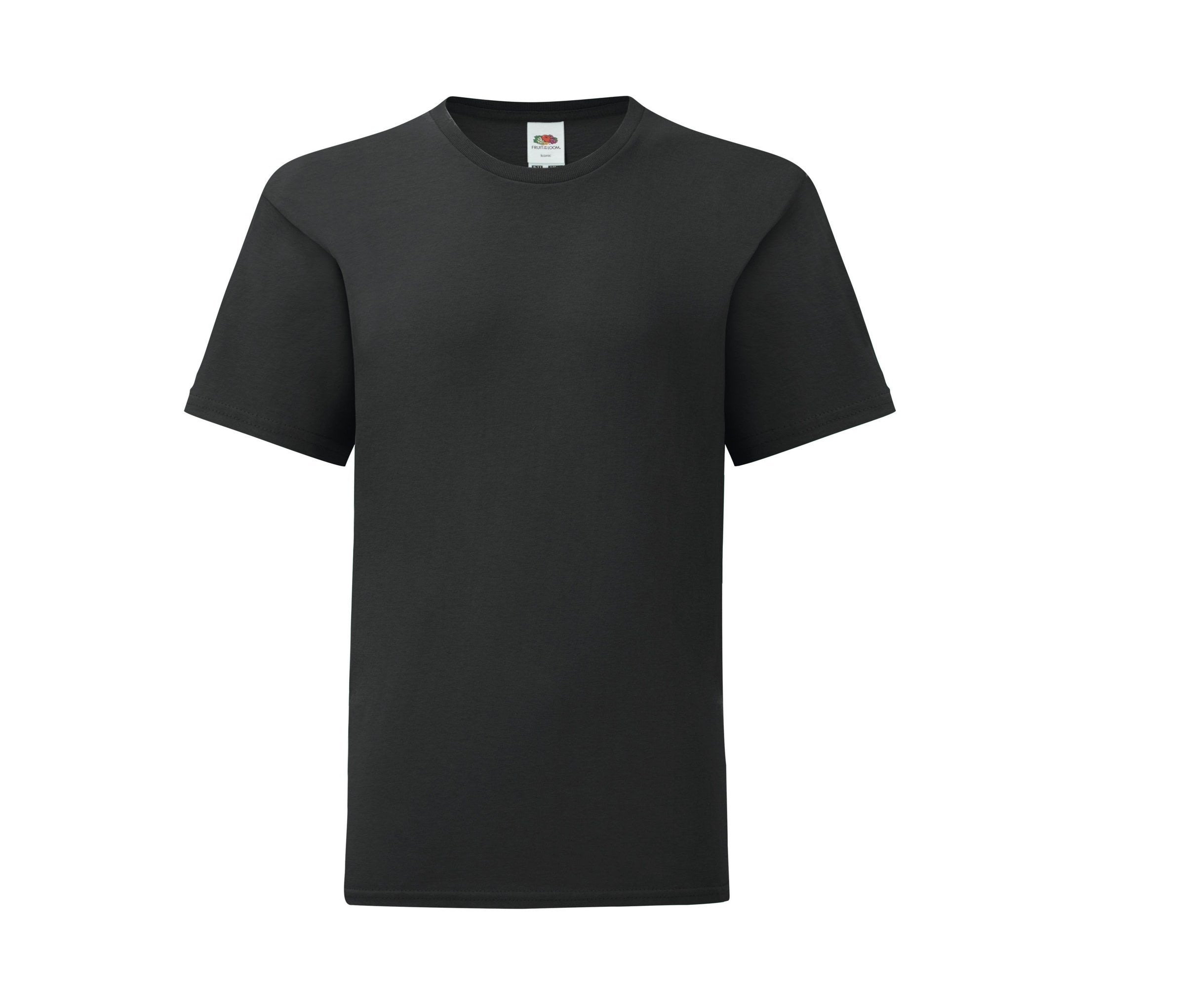 Camiseta Kids Iconic 150 Fruit of the Loom SC6123 en color negro