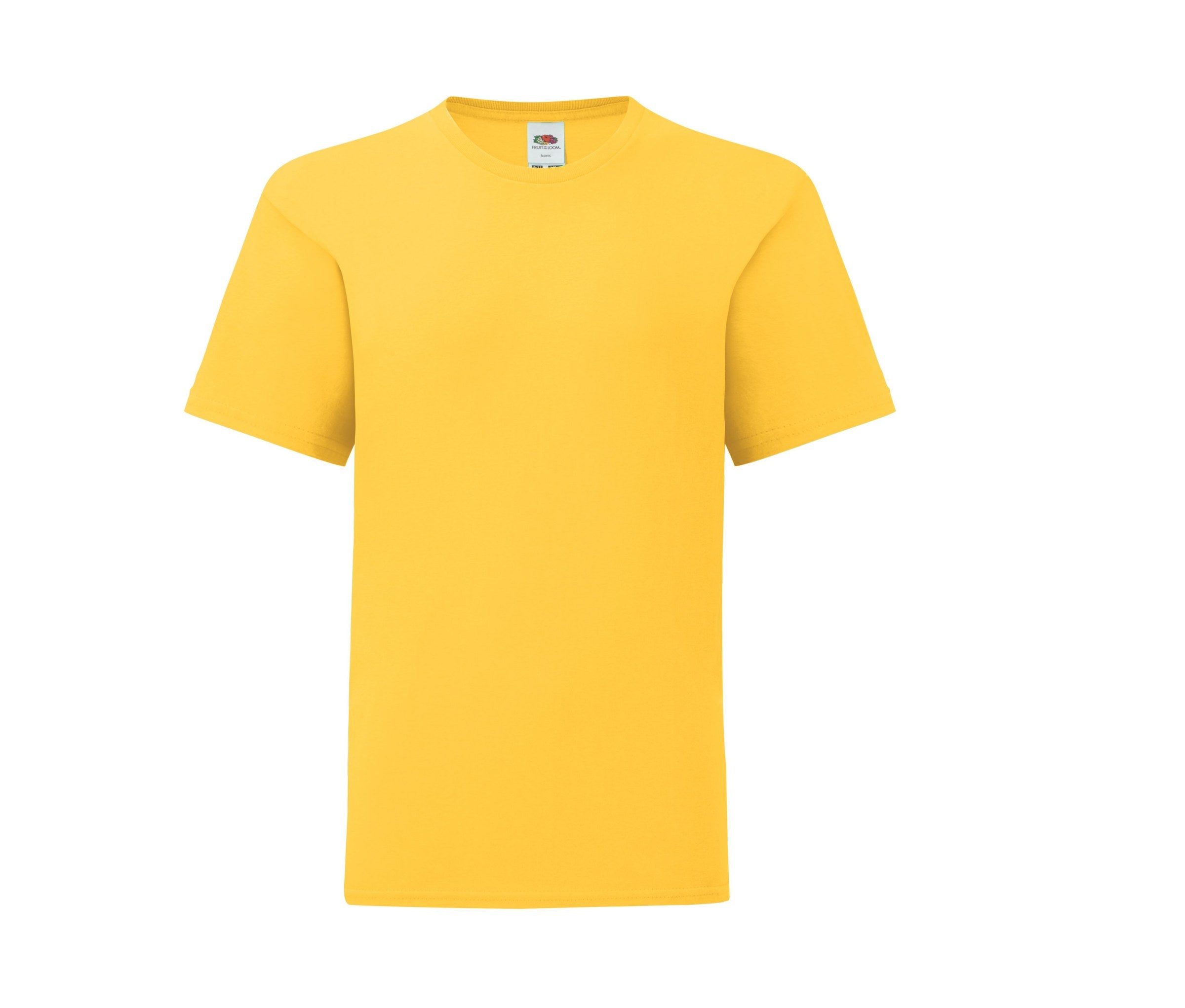Camiseta Kids Iconic 150 Fruit of the Loom SC6123 en color amarillo sunflower