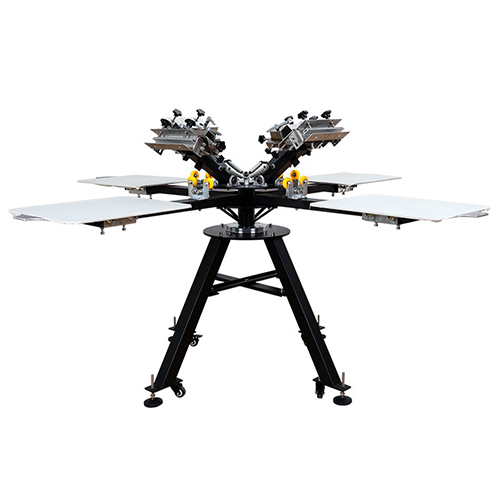 Screen printing machine PS44 4 arms 4 stations with micro-registration ...