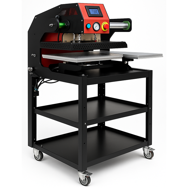 Plancha neumática de doble plato con desplazamiento automático 40x50