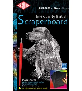 Set mit 10 Scraperboards – schwarz – 229 x 152 mm